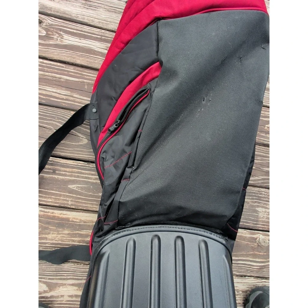 Used Bag Boy Golf Travel Case With Pivot Grip & Wheels - Black and Red